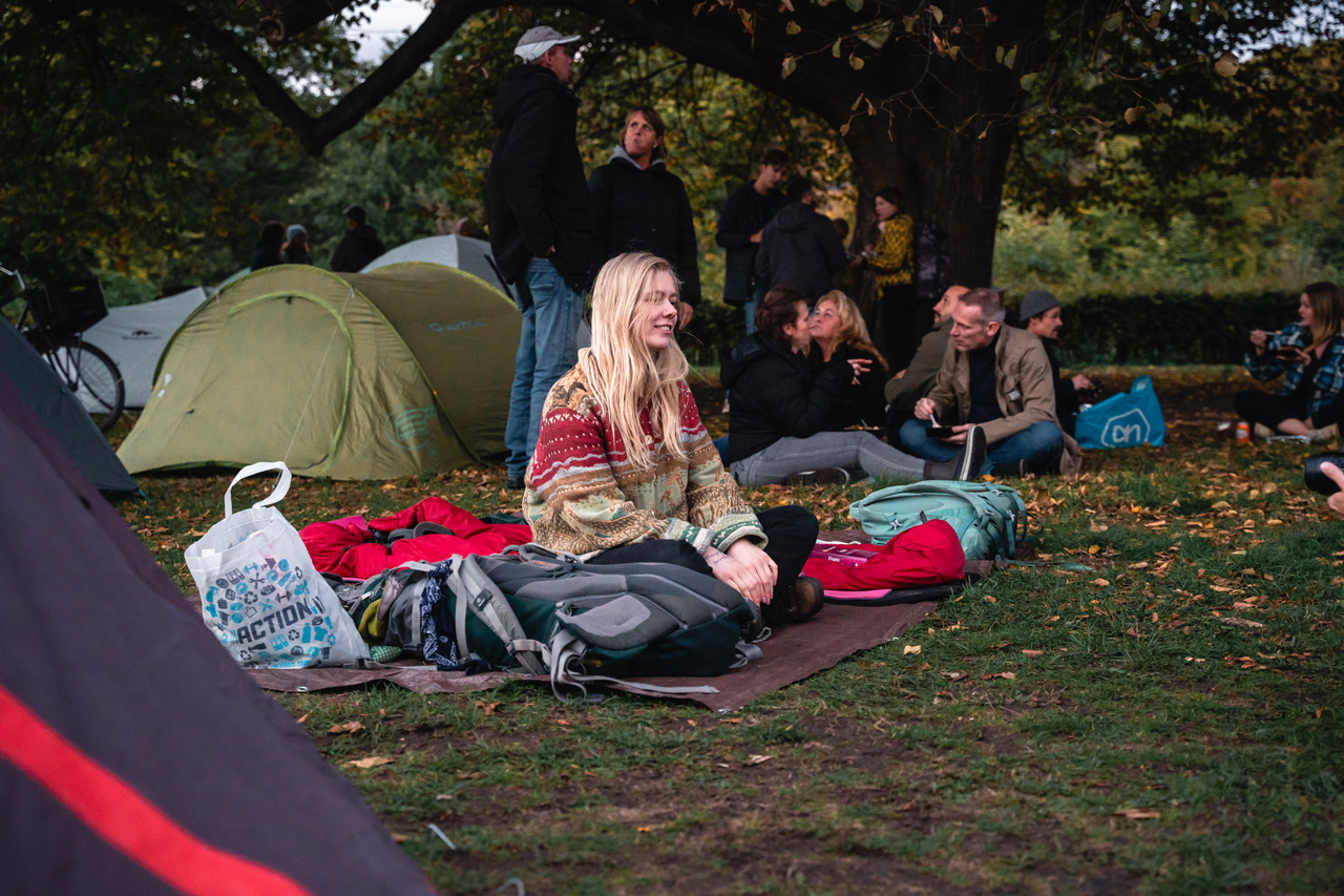 Impressie tijdens de Sleep Out